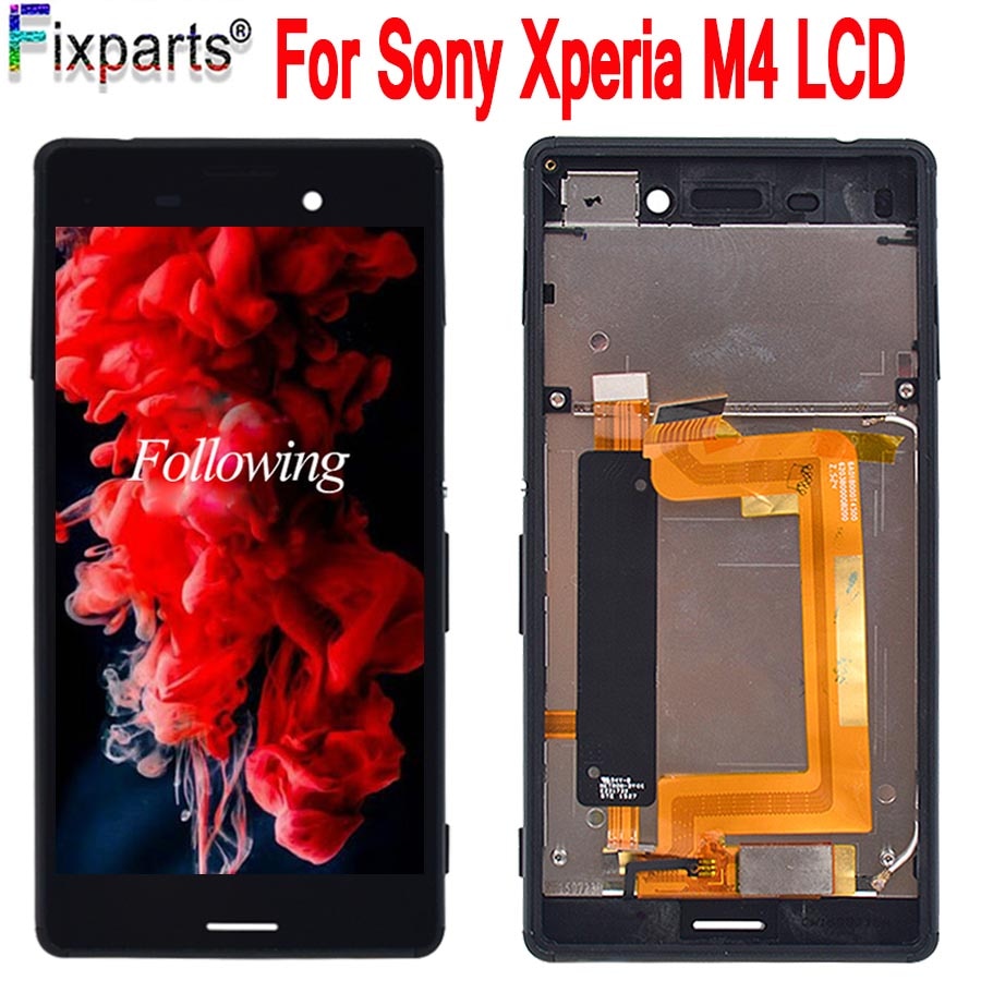 Voor Sony Xperia M4 LCD Display Met Frame Touch Screen Digitizer Vergadering E2303 E2333 E2353 Voor SONY M4 Aqua LCD vervanging