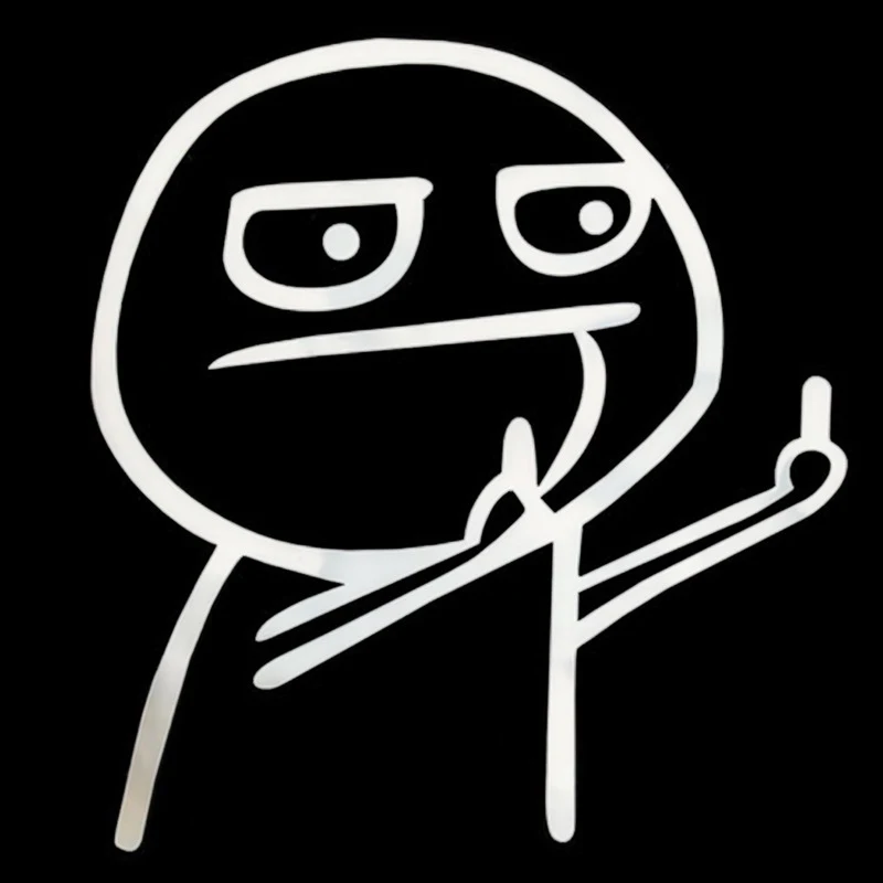 10.5x12cm Funny Car Stickers Middle Finger Styling Auto Windshield Door Trunk Sticker Decals Car Accessories Exterior