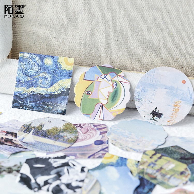Scrapbooking Label Sticker 45 Pcs/lot Art Museum Mini Paper Sticker Decoration Diy Ablum Diary Memo Pads Kawaii Stationery