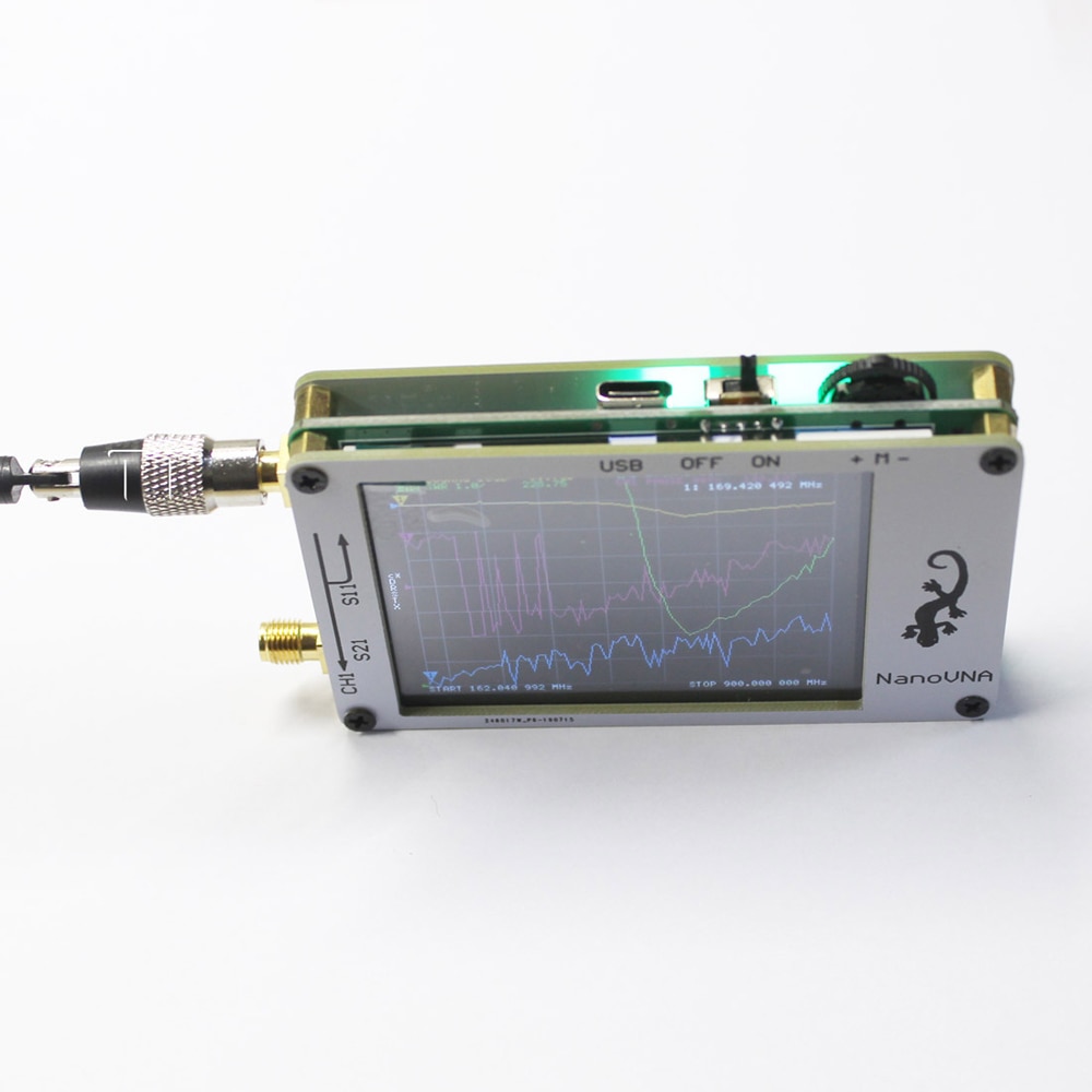 NanoVNA Vector Network Analyzer 50KHz-900MHz 2.8 Inch Digital LCD Display Touching Screen HF VHF UHF Antenna Analyzer Measuring