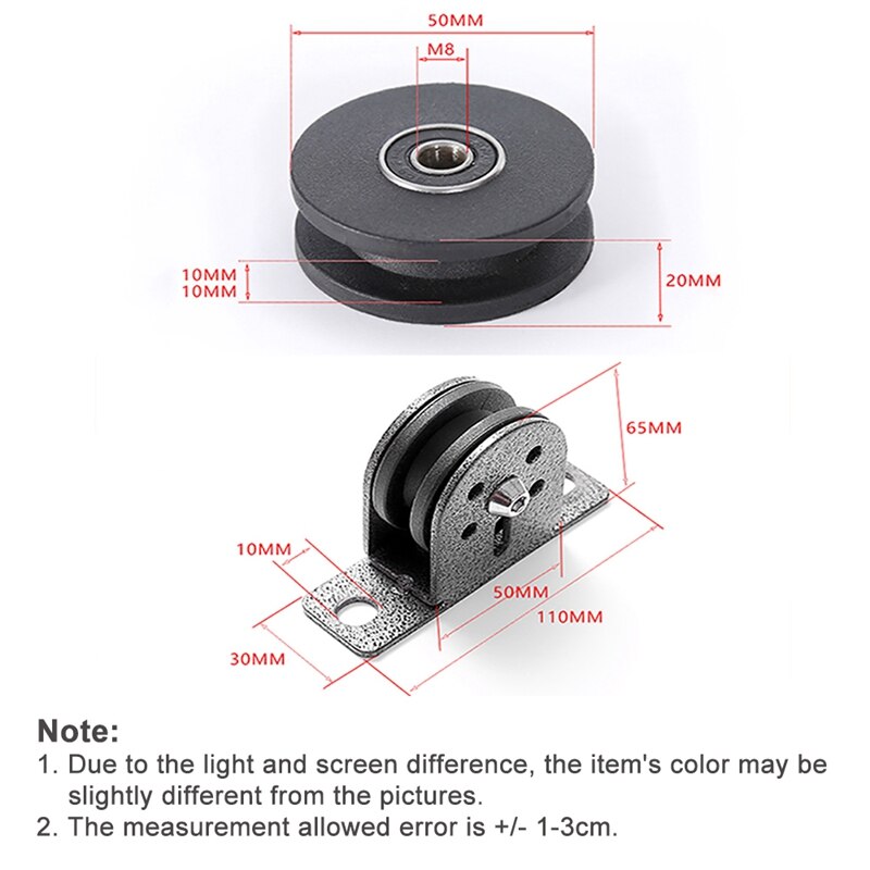 Dempingswiel diep u-groef wiel wiellager staalkabel katrol sportschool fitness accessoires