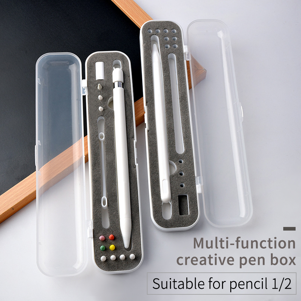 CASPTM a prueba de golpes Portable Clear Travel carry Case Holder para Ipad Pencil caja protectora para Apple Pencil 1 2 accesorios