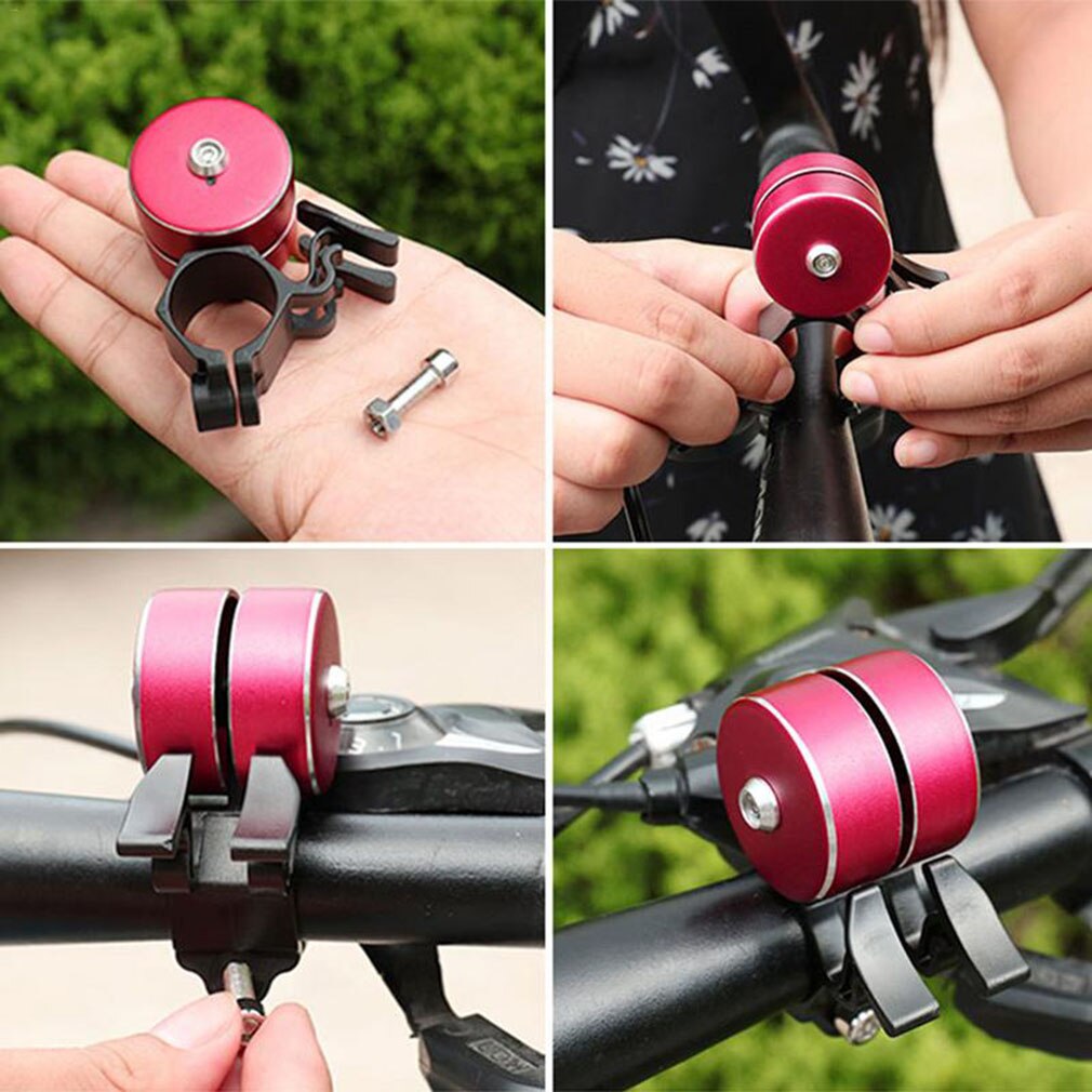 Timbre de bicicleta de dos botones, sonido de timbre de bicicleta, timbre de manillar de bicicleta, alarma potente