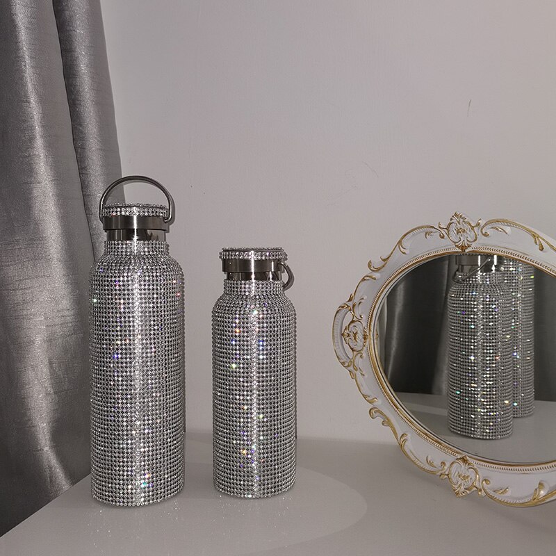 Ketel Clutch Fles Vacuüm Cup Avondtassen Rhinestone Purse Met Diamanten Blingbling Koppelingen: 500ml