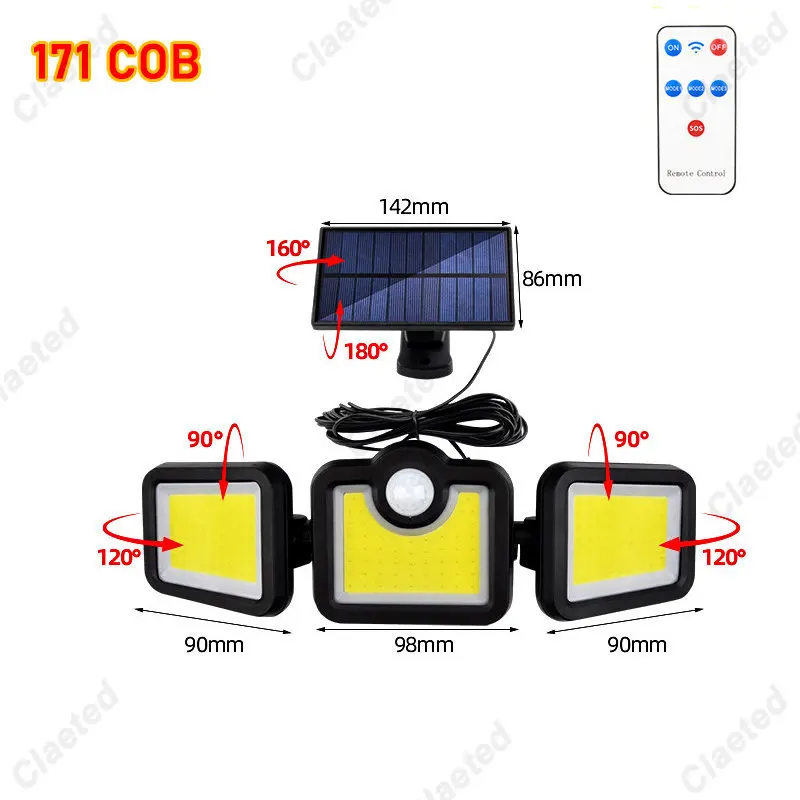 Super Bright Solar Wall Lights IP65 Waterproof Outdoor Indoor Solar Lamp With Adjustable Head Wide Lighting Angle Strong Power: Sea Blue