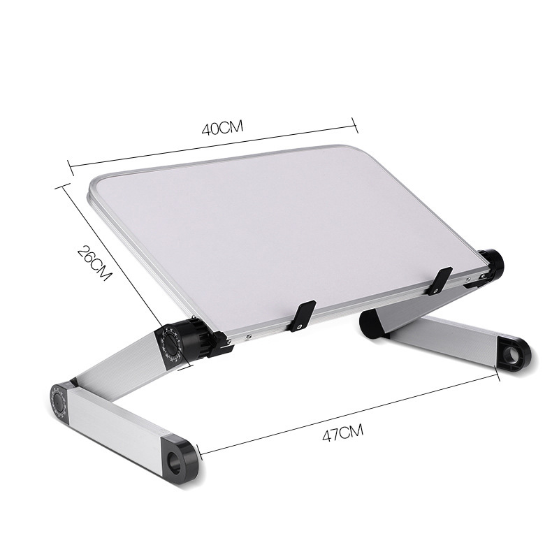 HobbyLane Laptop Stand Portable Foldable Adjustable Laptop Desk Computer Table Stand Tray Notebook PC Folding Desk Table d25: Enlarge white