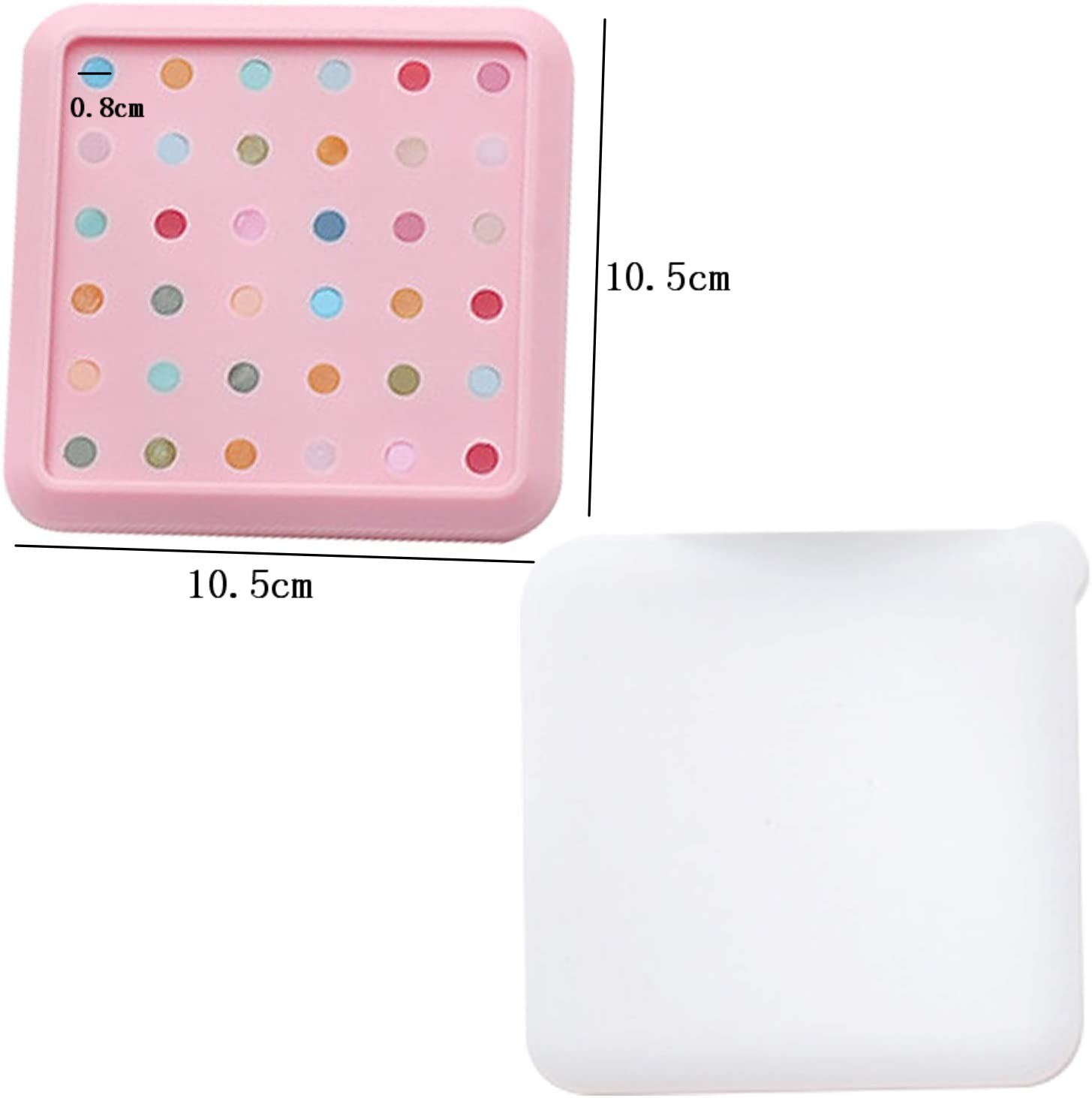 Kuglekugle silikoneform til kage bagværk bagning chokolade slik fondant bagværk rund form 3d sæbeform gør det selv dekoration: Pink 0.8cm 36 huller