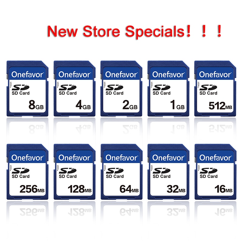 Geheugenkaart met kleine capaciteit 16mb 32mb 64mb 128mb 256mb 512 mb 1gb 2gb standaard snelheid fat sd-kaart voor oud apparaat
