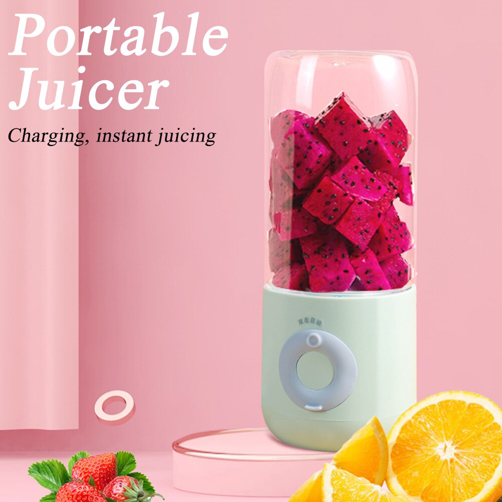 Portable Blender Electric USB Mixer Juicer Machine 500ml Mini Food Smoothie Processor Hand held Personal Fruit Squeezer Juicer