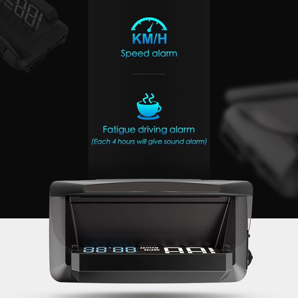 G3 auto hud gps snelheidsmeter oversnelheid alarm vermoeidheidsherinnering hoogtemeter