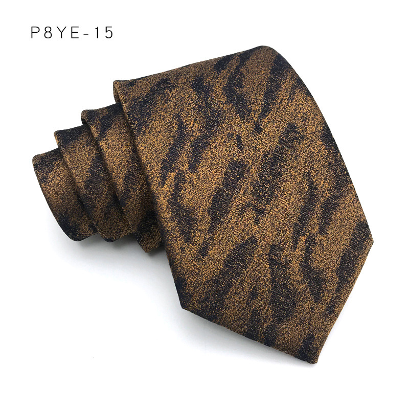 Corbata de lujo de 8CM para hombre, corbatas a rayas para hombre, novio, padrino de boda, corbata tejida de Jacquard, accesorios formales para de negocios: Plata