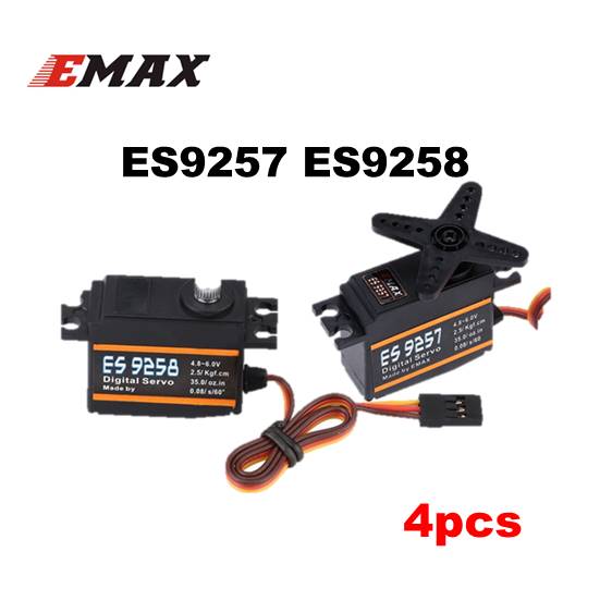 4 Stks/partij Emax ES9257 ES9258 Plastic Metalen Micro Digitale Servo 3D Voor 450 Helikopters Rotor Staart