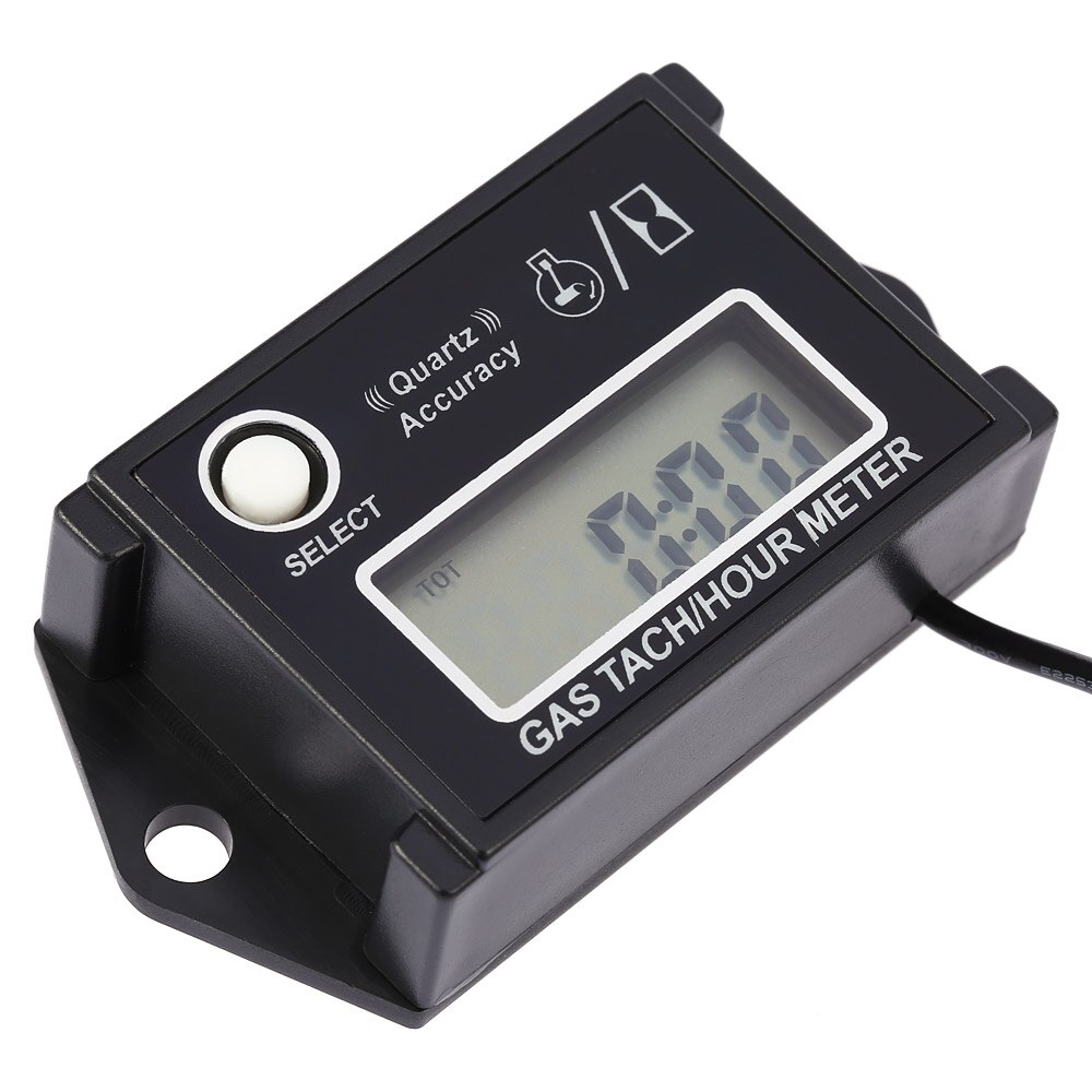 LCD Digital Tachometer Tach/Hour Meter RPM Tester for 2/4 Stroke Engine Motorcycles