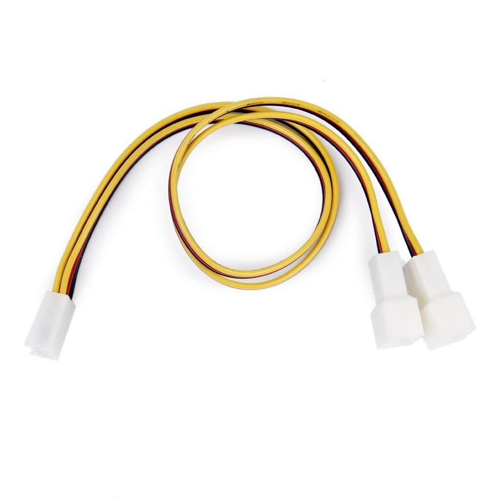 5 stuks 9 inch 3-pin socket 2 draad verlengkabel Power kabel van fan Pc Y splitter