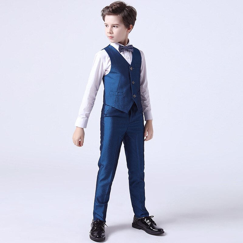 Conjunto de traje Formal para niños, traje de flores para de boda, traje de actuación, Blazer, pantalones, conjunto de ropa para primavera y otoño