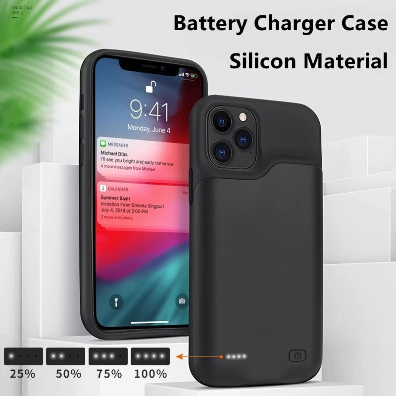 10000mAh Battery Charger Case For iPhone 11 12 Pro Max for iPhone 6 6S 7 8 Plus 7p 8p XR X S MAX SE 2 Power Bank Charging Cover