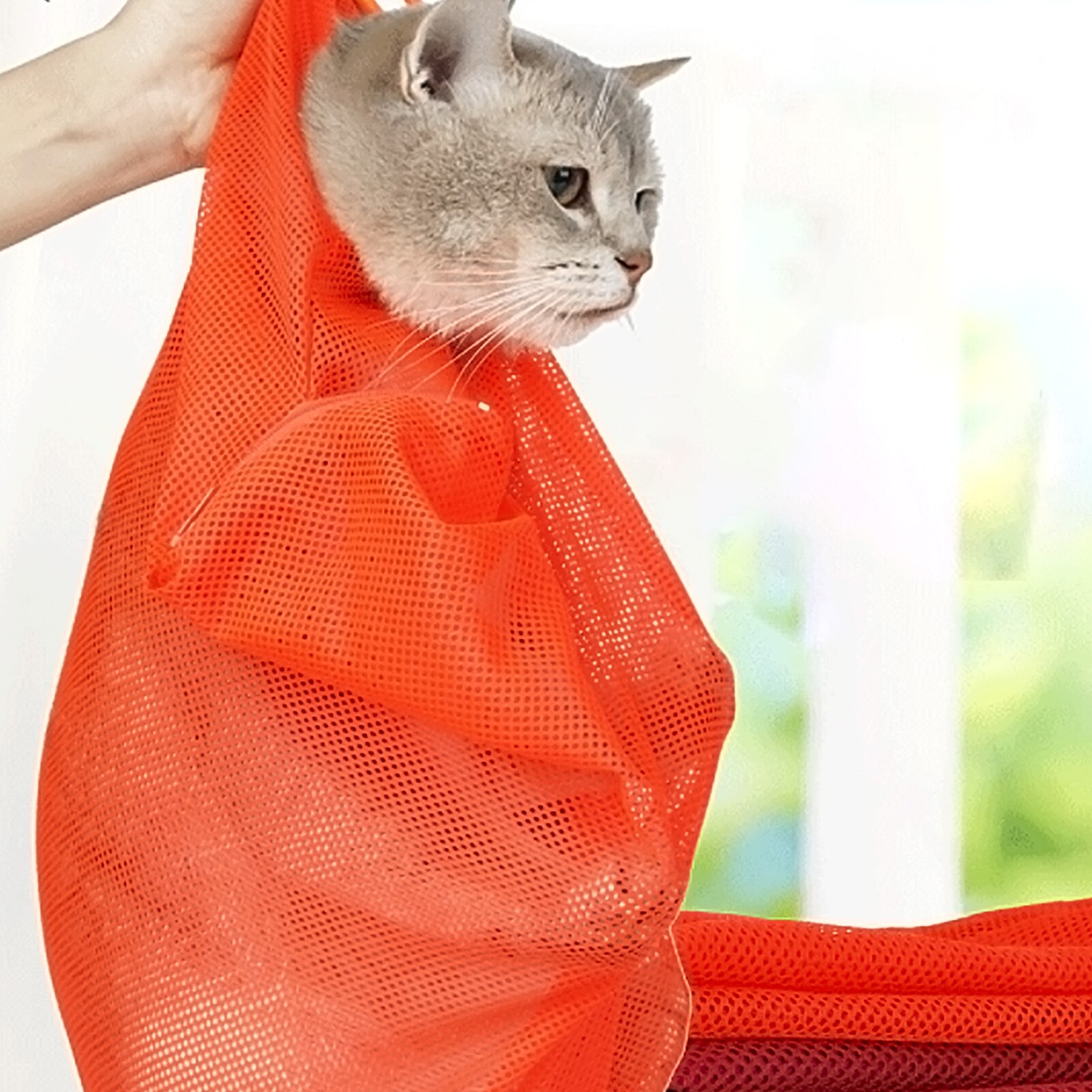 Cat Washing Bag Anti-scratch Mesh Bathing Bag Pet Cleaning Supplies for Bathroom