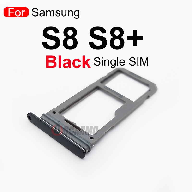 Aocarmo 10Pcs For Samsung Galaxy S8 SM-G9500 G950F S8 Plus SM-G955 S8+ Single/Dual Metal Plastic Nano Sim Card Tray Holder