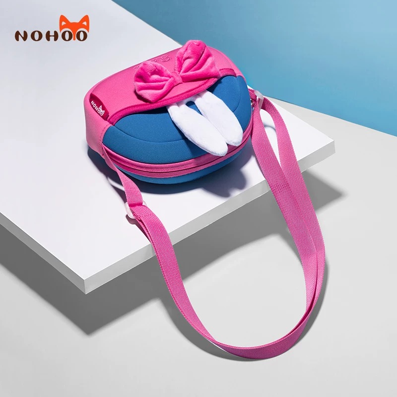 NOHOO enfants sac à bandoulière Mini lapin oreille bandoulière mignon sacs de messager Simple petit porte-monnaie mignon princesse sacs à main: Neoprene rose Red