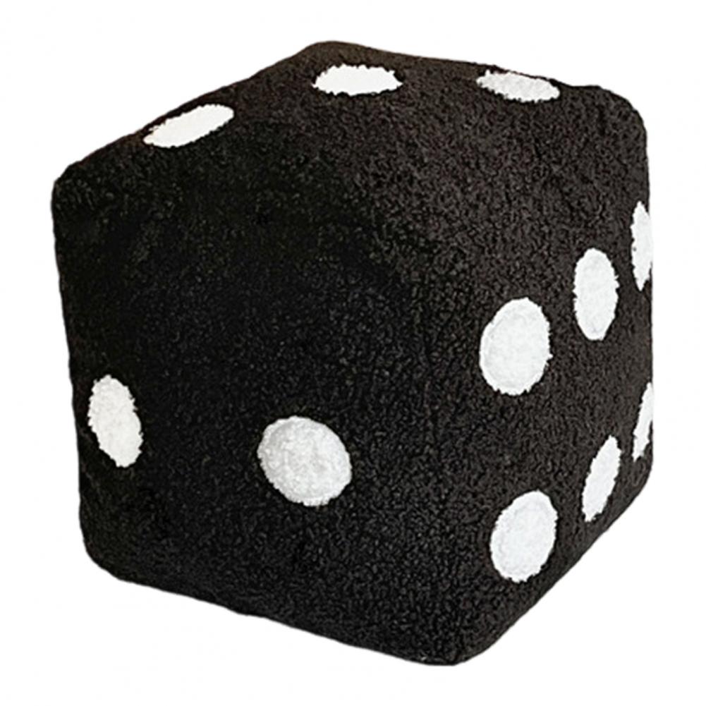 Dados travesseiro cubo cúbico de pelúcia pp algodão simulação dados volta apoio travesseiro de pelúcia almofada decorativa recheada almofada fofa: Vermelho