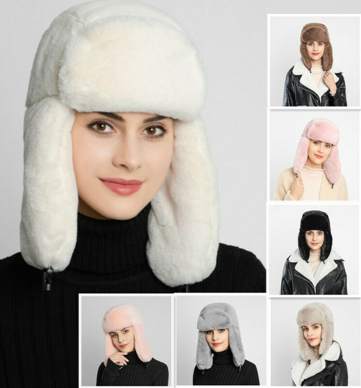 Le donne Russe di Spessore Soffice Pelliccia DEL FAUX fascia Cappello di Inverno Dello Scaldino dell'orecchio Sci Esterno Inverno Caldo Caldo di Cappelli invernali e con pelliccia