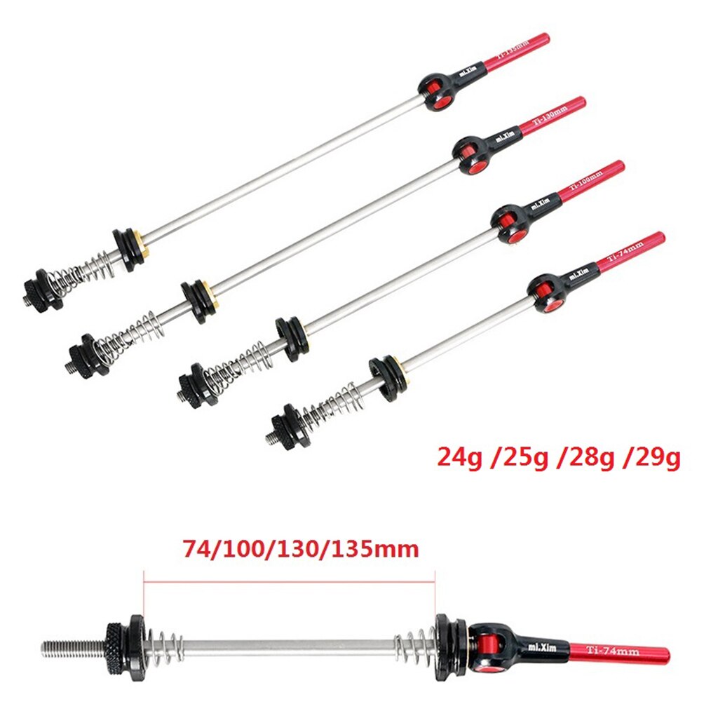 Cykel quick release aksel cykel hjul spyd for/bag mtb landevej foldecykel qr tool 74/100/130/135mm