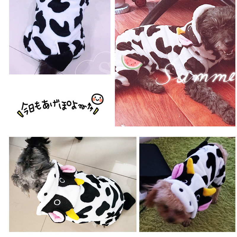 Halloween Pet Dog Clothes Soft Warm Fleece Dogs Jumpsuits Pet Clothing For Small Dogs Puppy Cats Hoodies Yorkshire Costume Coats