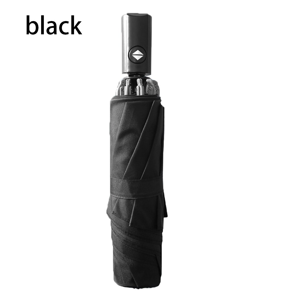 2019hot Folding Reverse Umbrella Automatic Umbrella Big Windproof Rain Business Umbrellas Waterproof Rain Women Men For Car: black
