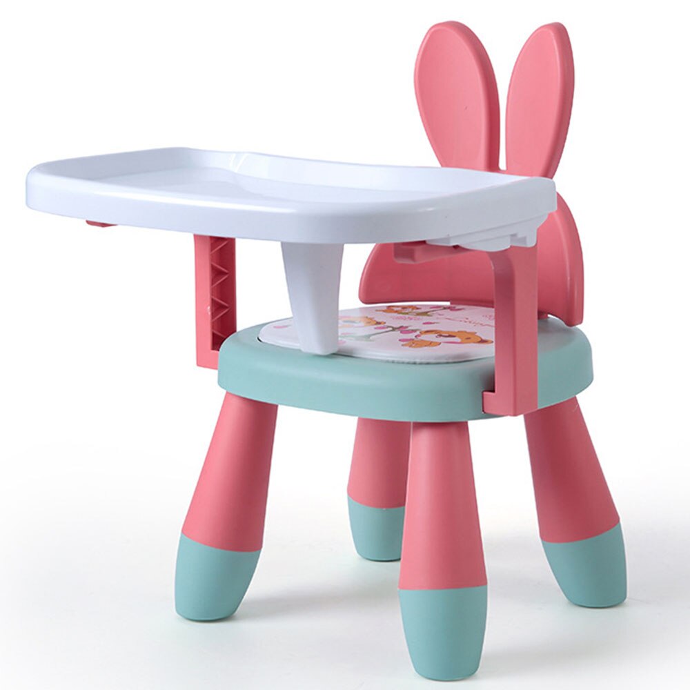 Kind Kruk Baby Eten Eetkamerstoel Baby Call Stoel Achterbank Familie Kleine Bench Lage Eettafel En Stoel: Pink is green rabbit