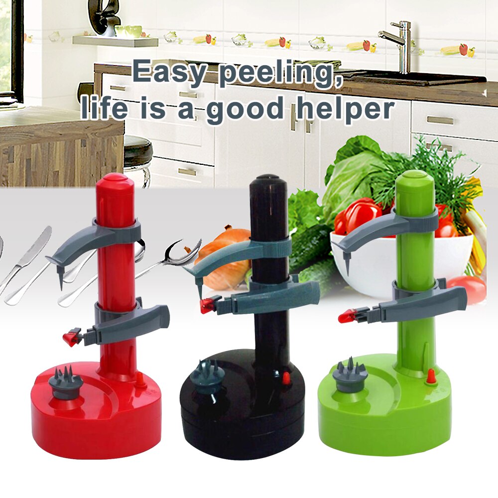 Electric Automatic Peeler Kitchen Potato Fruit Apple Orange Veg Peeling Tool Machine Peeler Slicer Machine Kitchen Tools