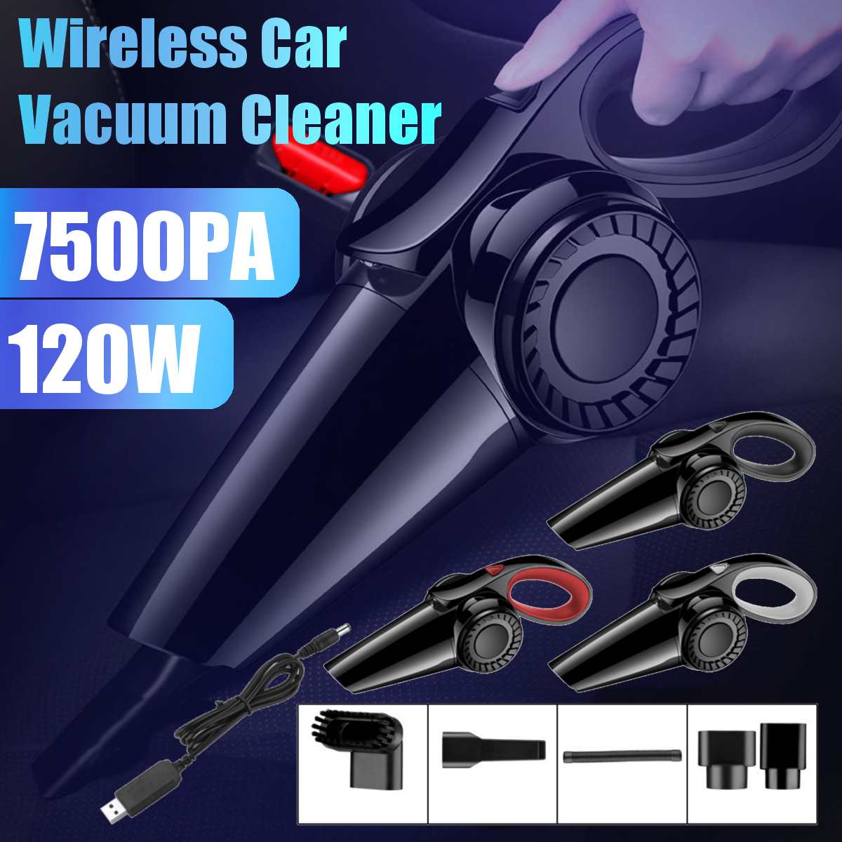 Wireless Car Vacuum Cleaner Portable Mini Small Handheld Auto Interior Vaccum Cleaner Cordless Dust Car Aspirador Hoover