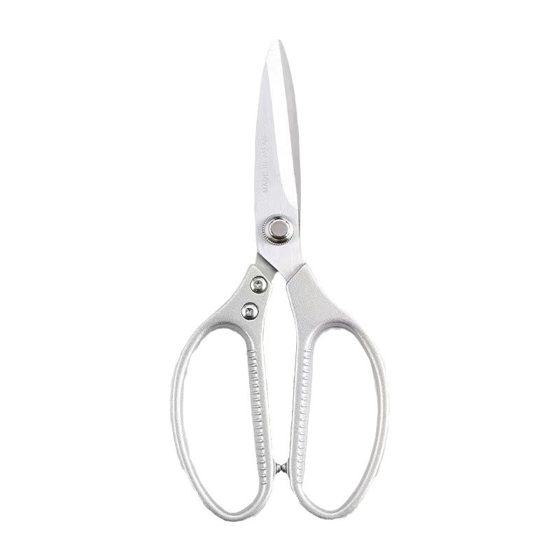 8.5-inch stainless steel scissors with plastic handles，Screws are made of iron