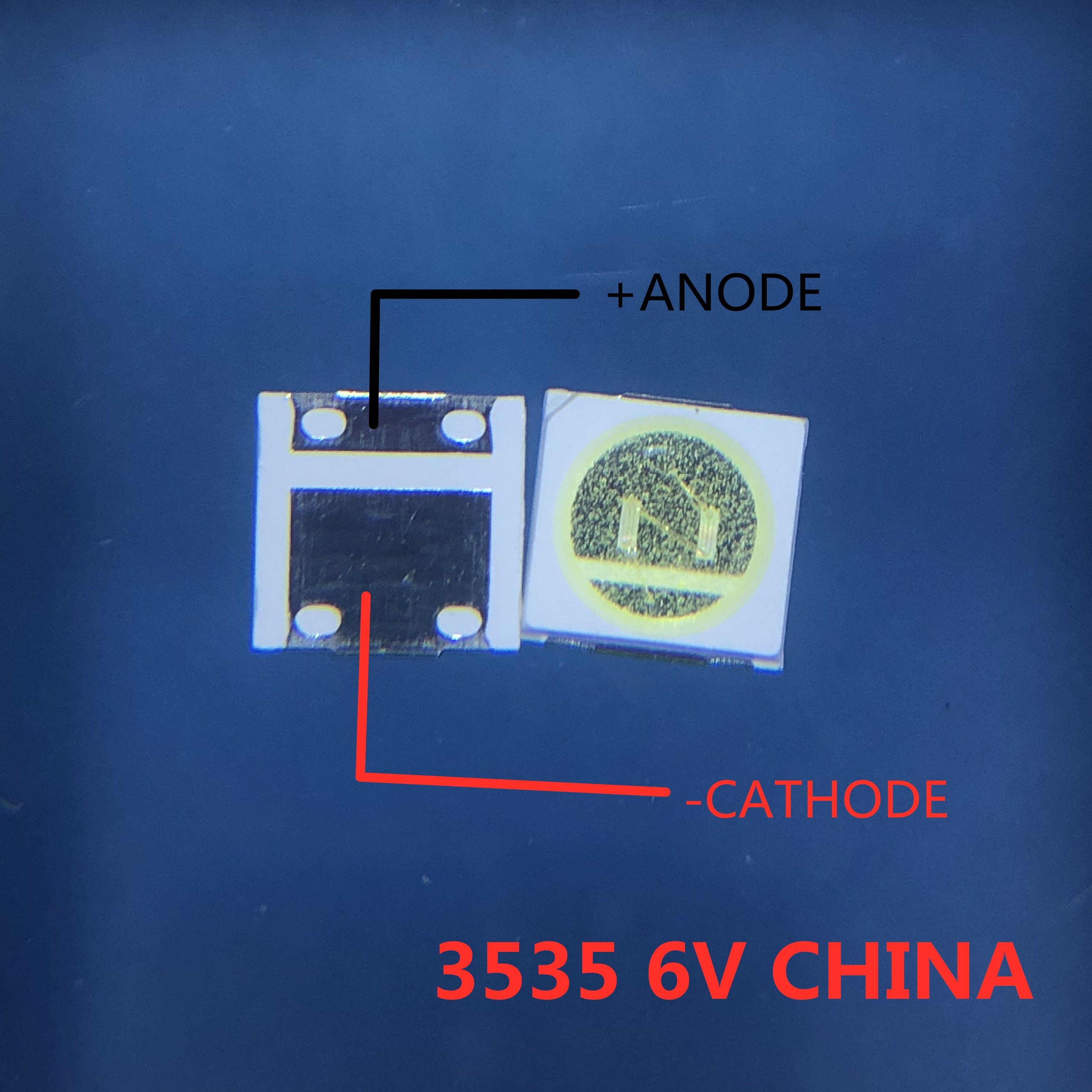 100pcs 2W 6V 3535 TV Backlight LED SMD Diodes Cool White LCD TV Backlight Televisao TV Backlit Diod Lamp Repair Application: 6V CHINA