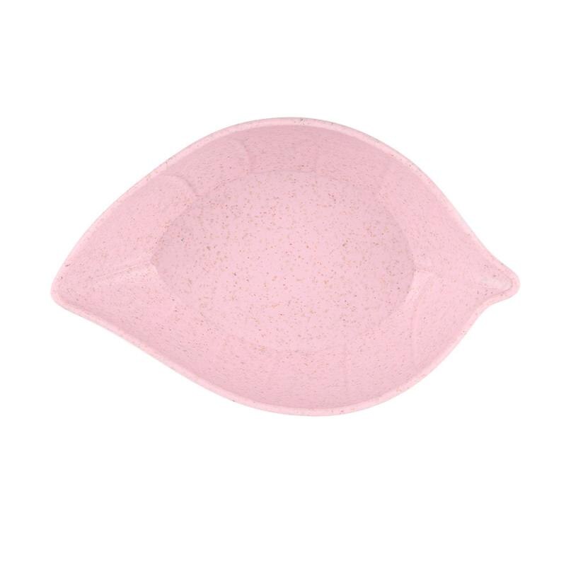 Mini bol d'assaisonnement Sauce alimentaire plat Sauce assaisonnée moutarde herbe de blé bol Sauce soucoupe vinaigre goût conseil Snack assiette cuisine: Leaf pink