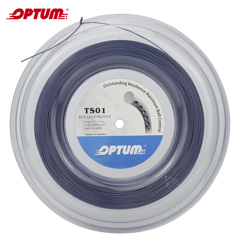 OPTUM ROUGH X PROFILE Tennis Racket Strings Polyester Alu Power Rough 125 200m/reel: GRAY