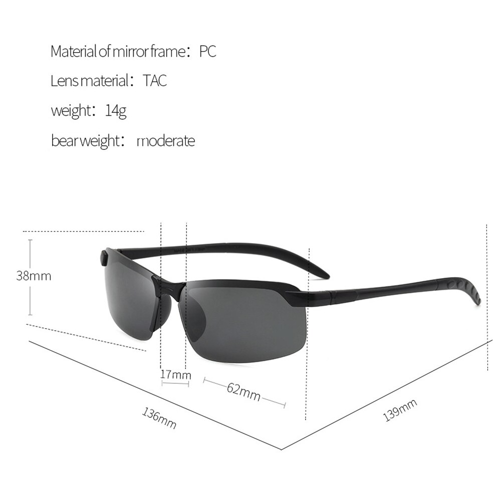 Photochromic Lens Driver Goggles Anti-glare Anti-UV Night Enhanced Light Glasses Sunglasses Goggles Car Accessor