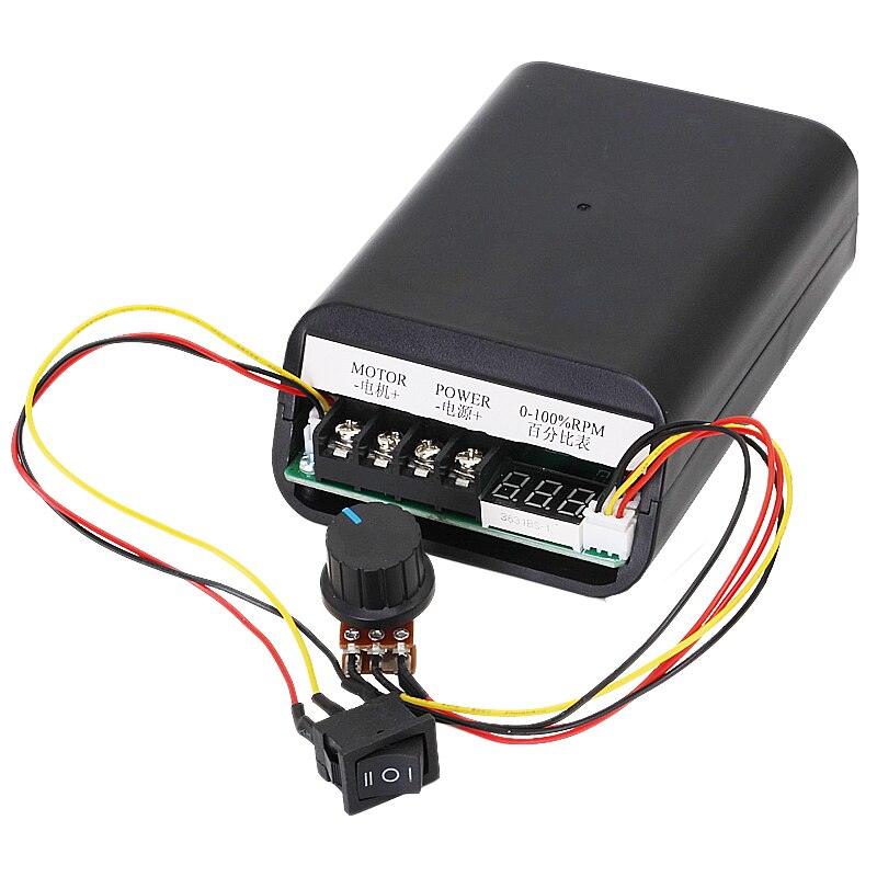 PWM dc motor speed controller max 60A CW CCW digital display 0~100% adjustable drive module Input 10V~55V