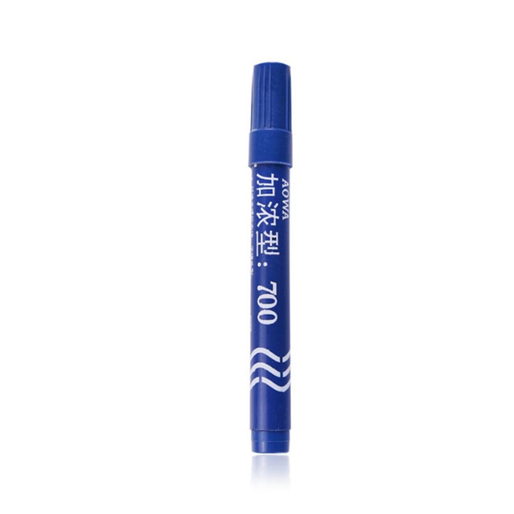 Enriched Marker Plastic Oily Waterproof Permanent Marker Pen Korean Stationery Student Outdoor Marking Ink Marker: Blue