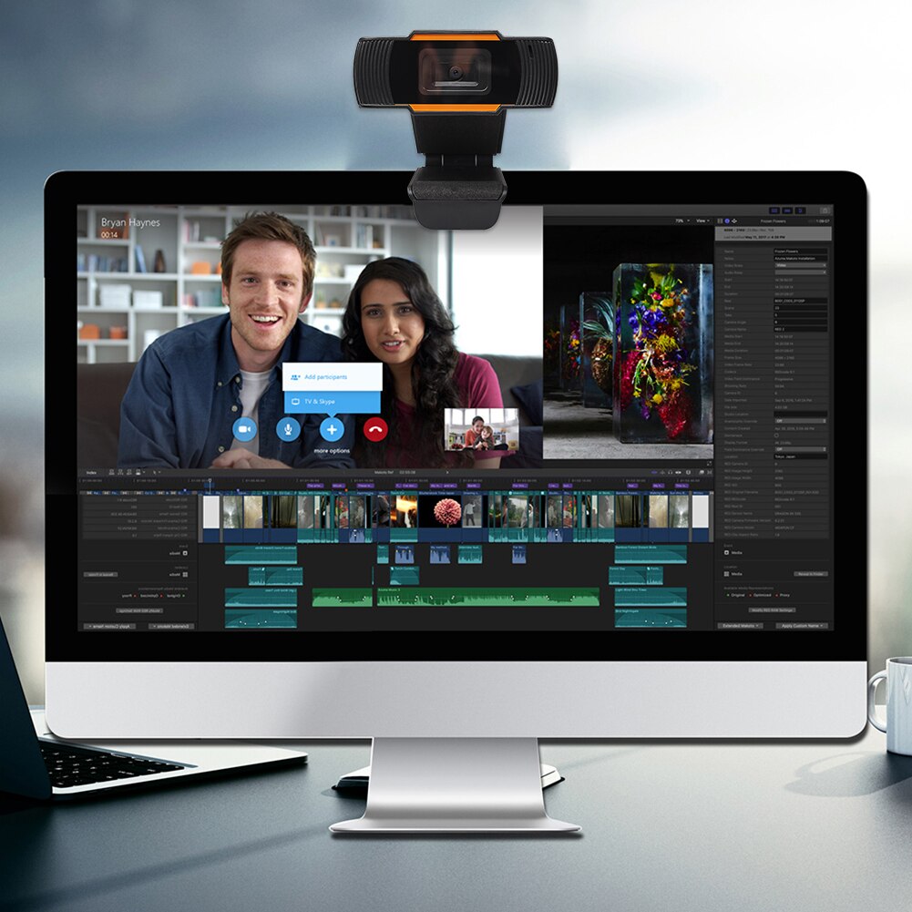 Webcam HD 720P/1080P avec Microphone intégré, 180M/bmp, processeur haute vitesse, caméra de travail pour ordinateur de bureau et de jeu