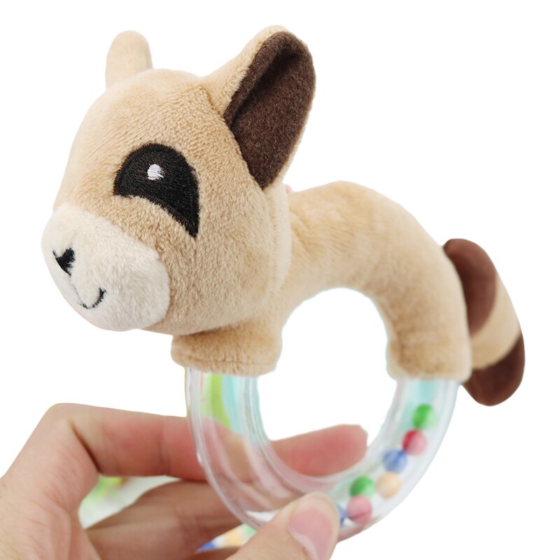 Nowe nowe zwierzę dziecko pluszowa zabawka kot/szczeniak/słoń/królik/niedźwiedź/małrocznie grzechotka dziecko słuchanie chwyt sensoryczny dzwonek ręczny zaspokoić prezent
