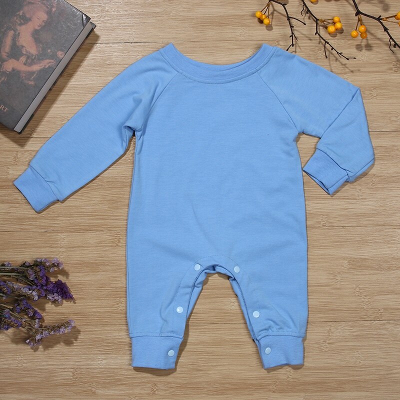 Neue Baby Mädchen Junge Strampler Baumwolle lässig Langarm Blau Diamant aufbringen Hinter Strampler Frühling Herbst Winter Baby Kleidung 6-18M