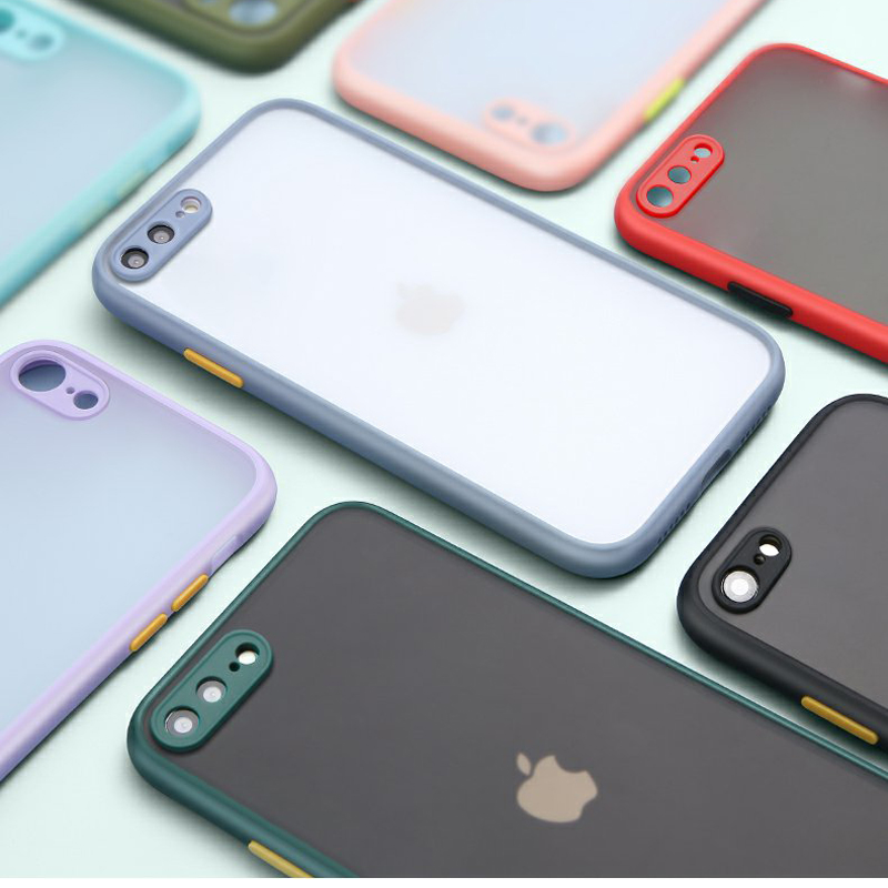La nueva funda anticaída para iphone SE , funda para iphone 6 6s 7 8 Plus SE2 2022, fundas protectoras de piel de poros finos esmerilados