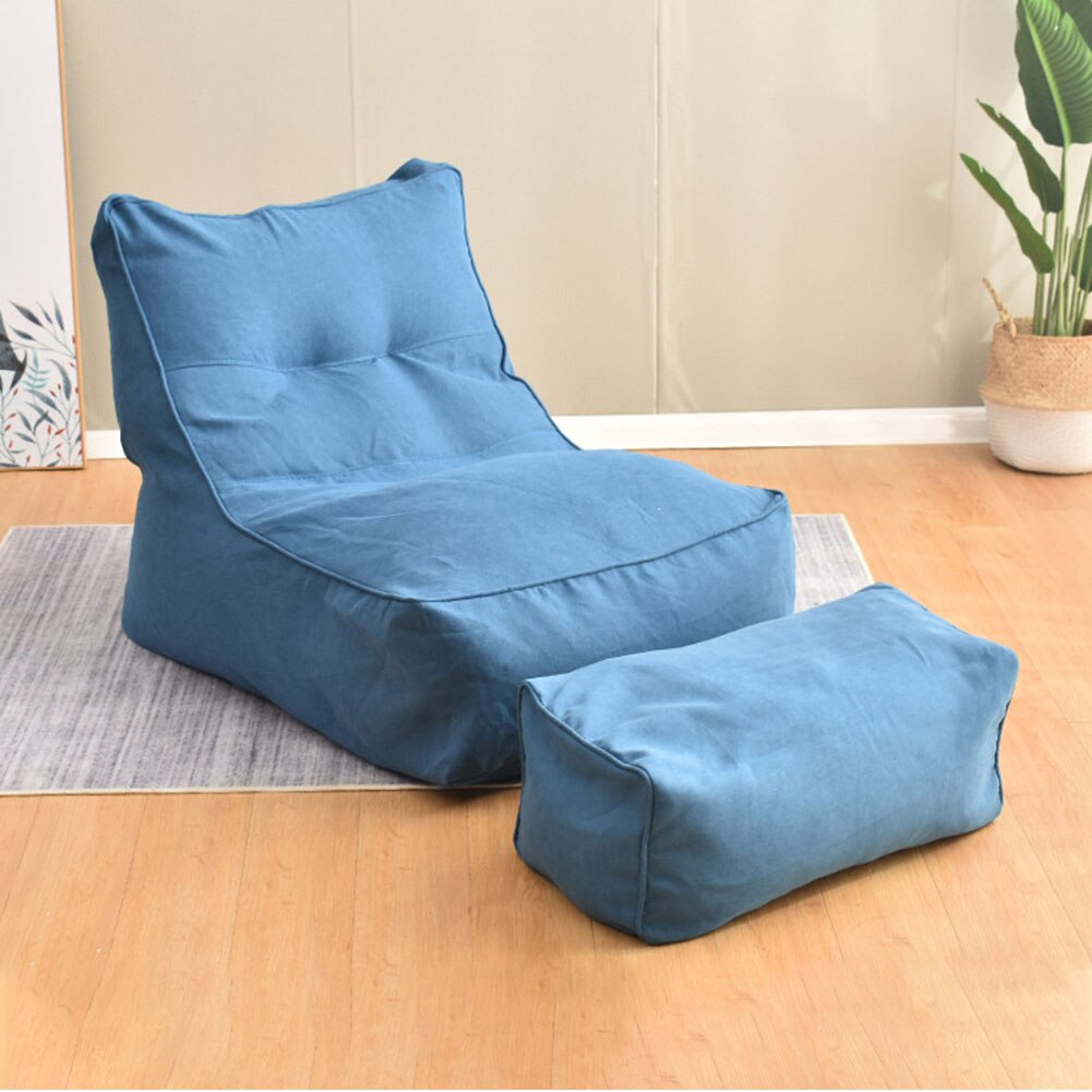 Blødt beskyttende liggestol sæde vaskbart alle årstider sækkestol pedal betræk soveværelse doven sofa betræk solid puf hjem stue