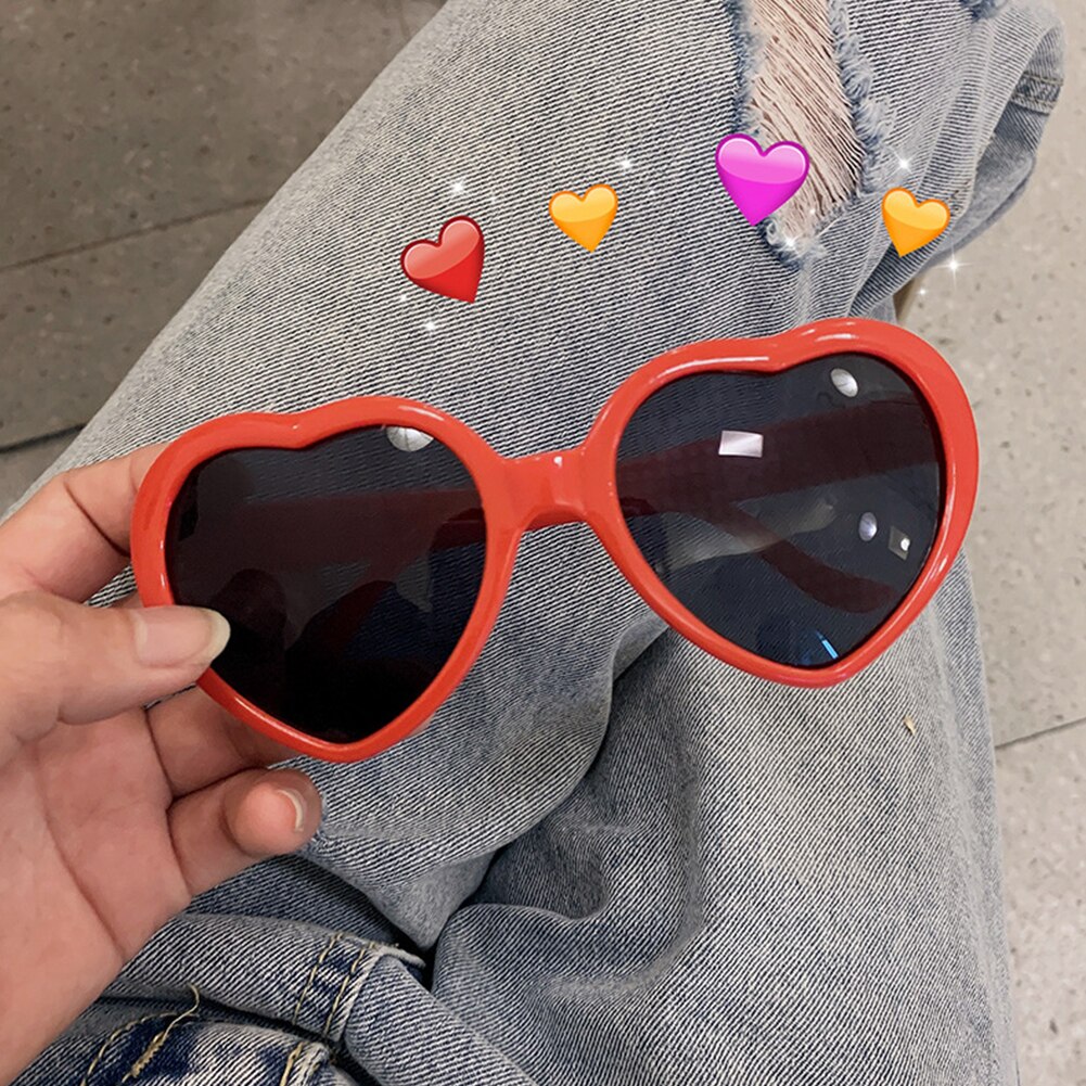 Miłość w kształcie serca efekty okulary oglądaj światła zmieniają się w kształt serca w nocy dyfrakcyjne okulary kobiety refrakcja Sunglasse
