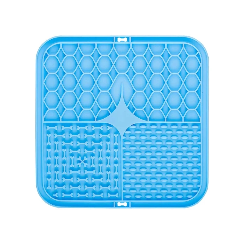 Pet Lick Silicone Mat for Dogs Pet Slow Food Plate Dog Bathing Distraction Silicone Dog Sucker Food Training Dog Feeder Supplies: Red