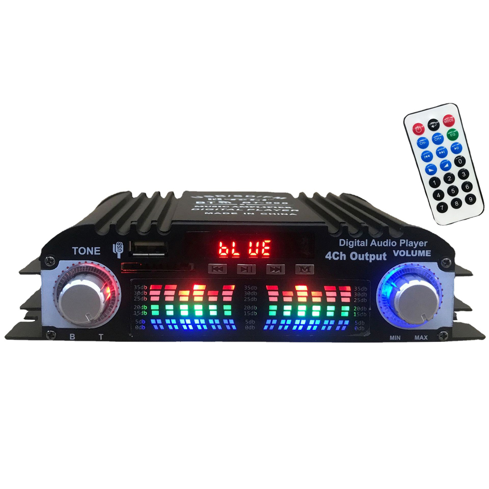 1600w toppeffekt hifi-ljudförstärkare fm-radio usb bluetooth-kompatibel digital 4- kanals ljudförstärkare fm usb karaokespelare
