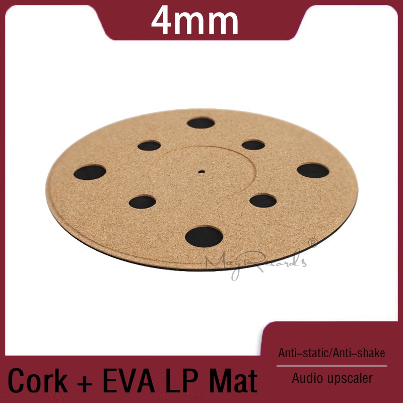 Anti-static Cork Turntable Slipmat With EVA Slip Mat For Vinyl Record Player