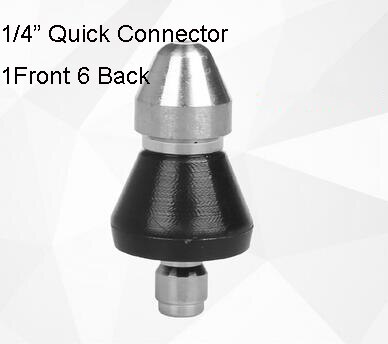 Hogedrukreiniger Riool Afvoer Reinigingssproeier Rvs Afvoer Schoner Nozzle Rioolbuis Cleaner Spray Nozzle: Light Grey