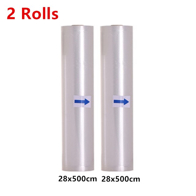 Household Food Vacuum Packing Bag Reusable Food Storage Bags Vacuum Bag Food Fresh Long Keeping 12/15/20/25/32cm*500cm 2 Roll: 28x500 2Roll