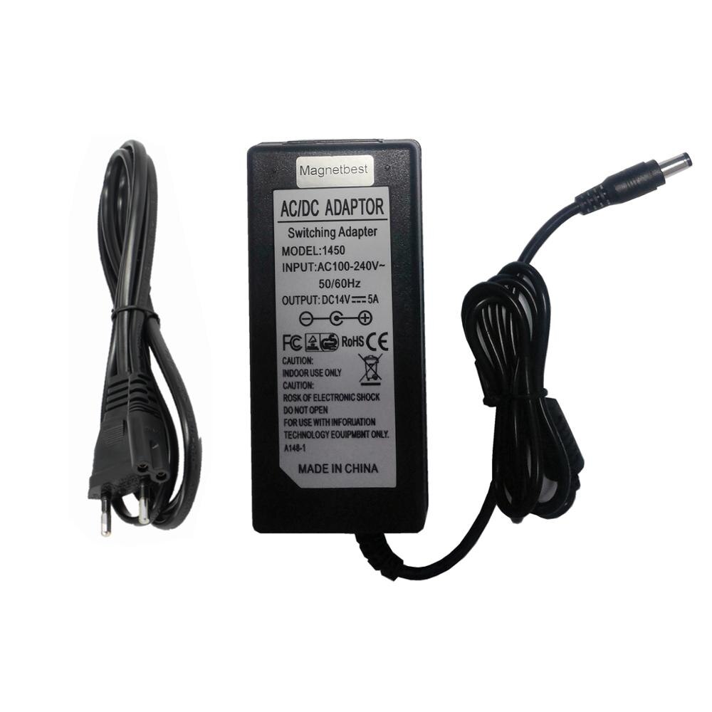 Fuente de alimentación conmutada de Monitor, 14V, 5A, 70W, cargador/adaptador de CA, 14V5A, máquina de bola infrarroja, fuente de alimentación